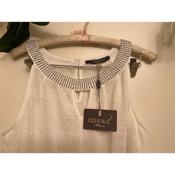 Sleeveless Tank/Tunic Studded Neck/NWT/Large - Picture 2 of 11